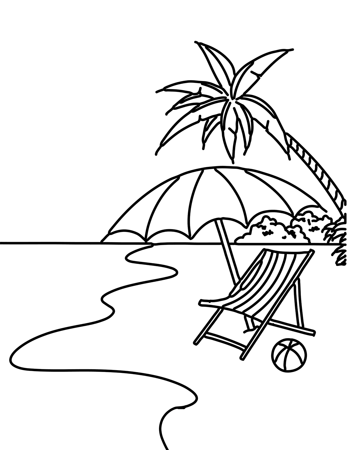 55 Beach Coloring Book Pages 1