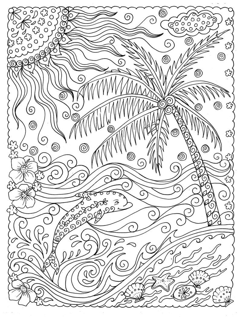 55 Beach Coloring Book Pages 29