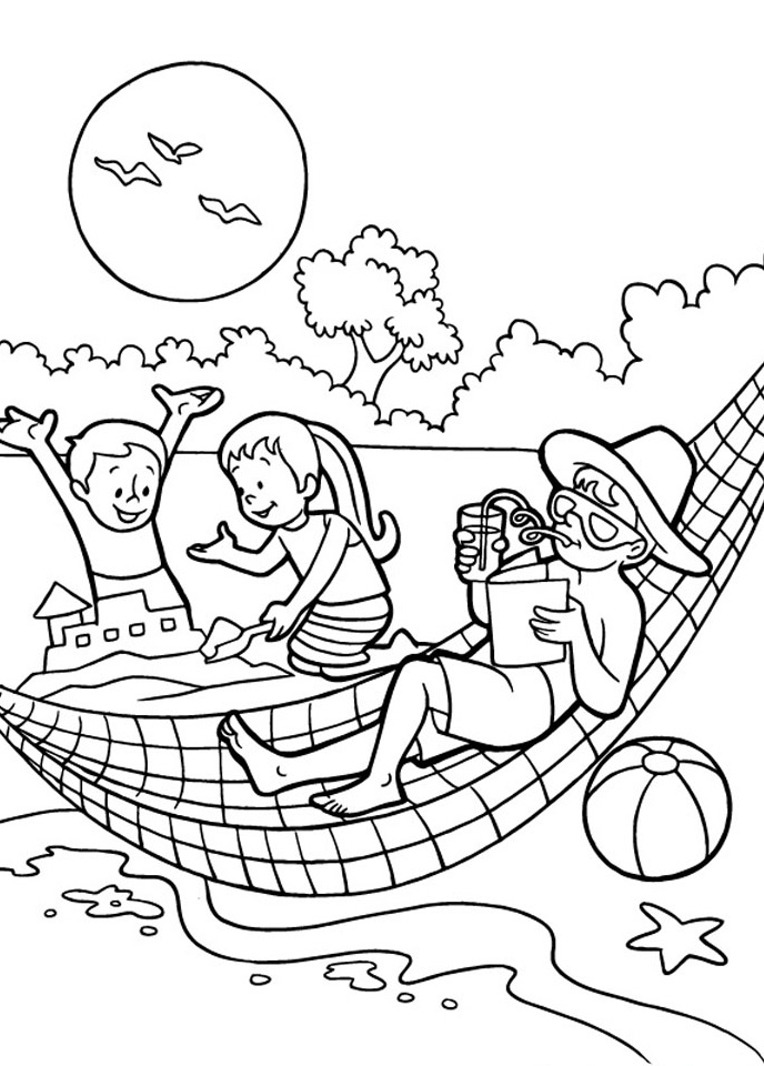 55 Beach Coloring Book Pages 31