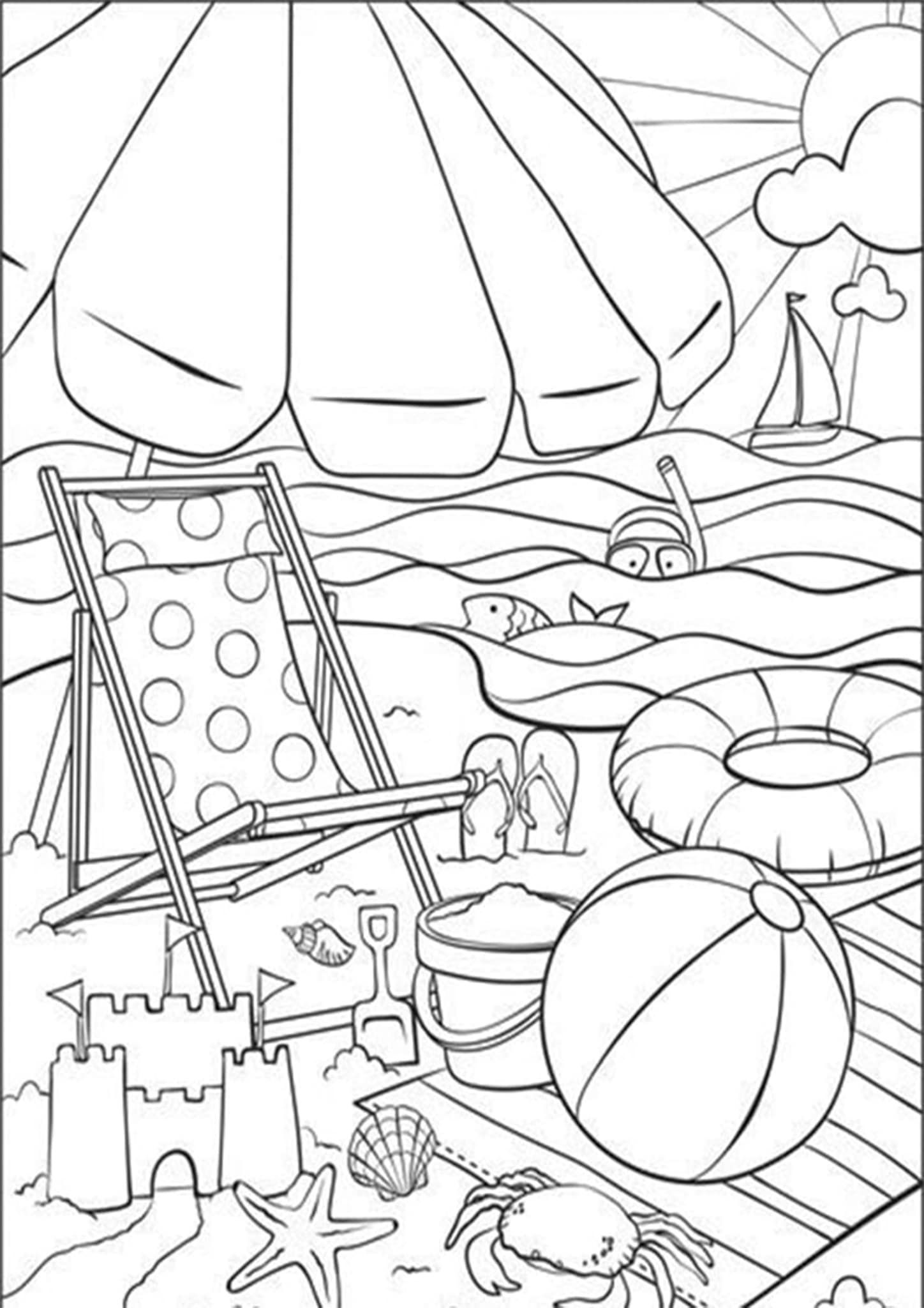 55 Beach Coloring Book Pages 32