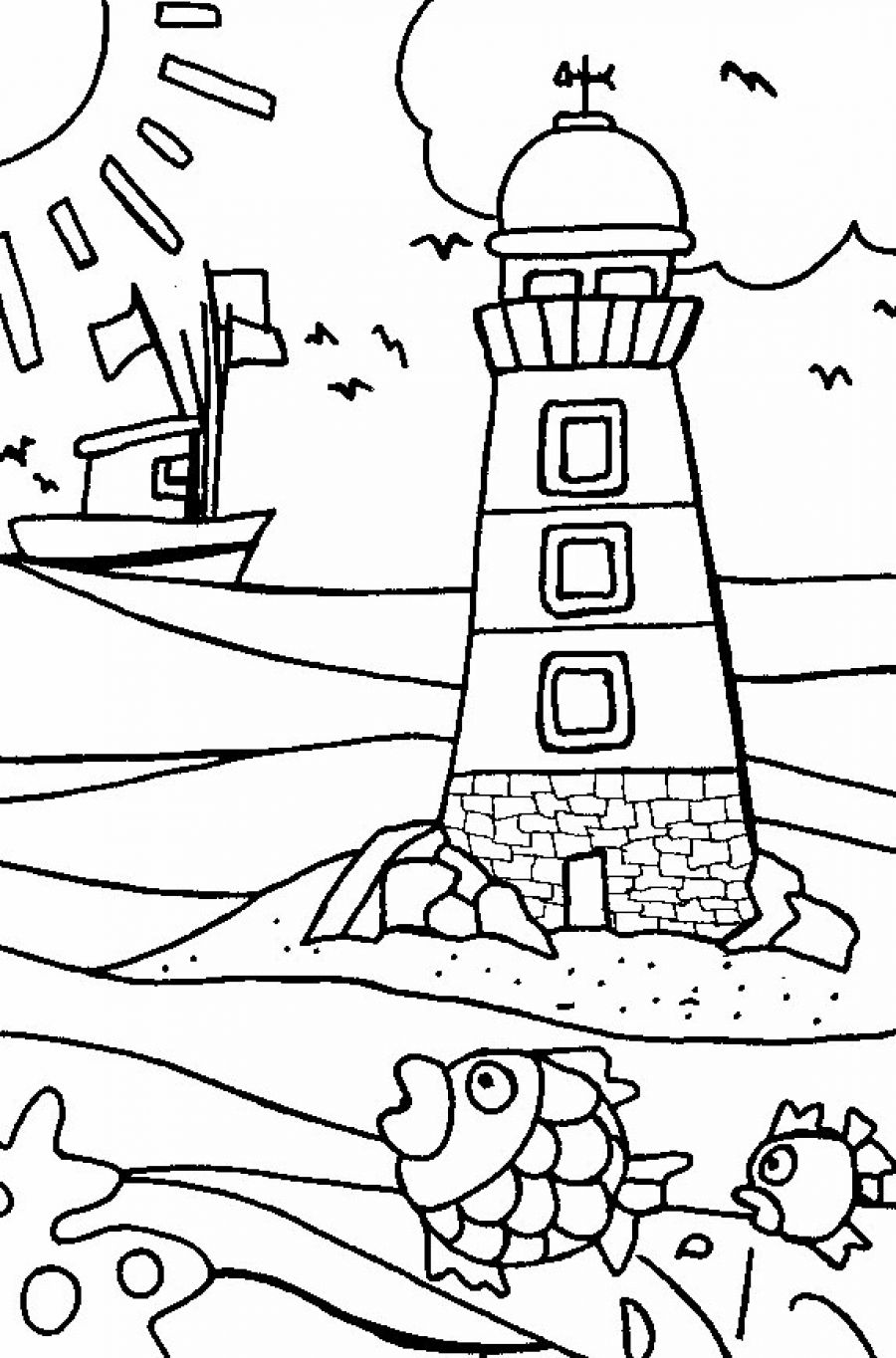 55 Beach Coloring Book Pages 37