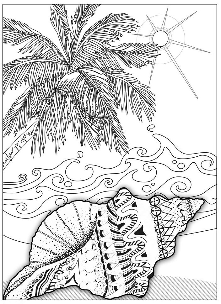 55 Beach Coloring Book Pages 38