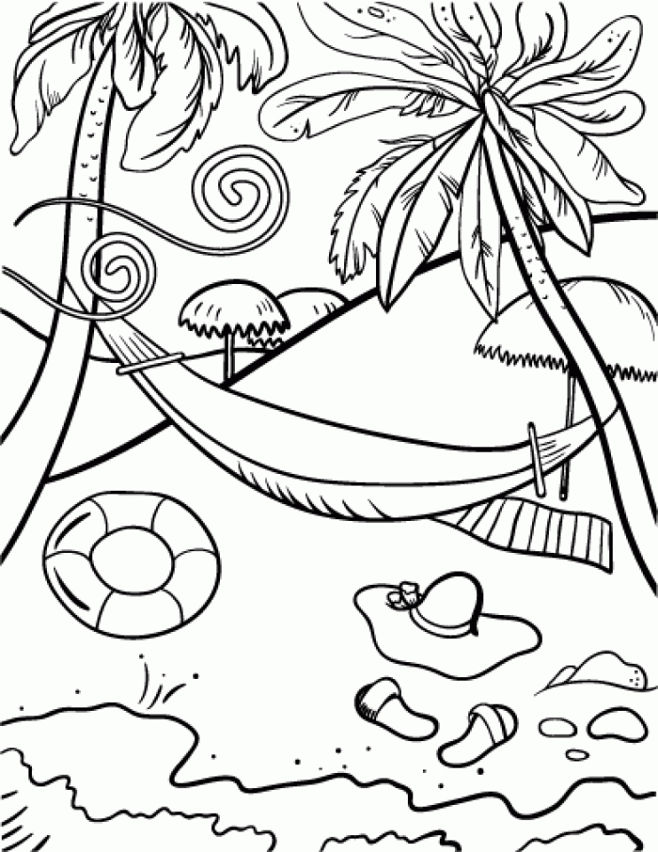 55 Beach Coloring Book Pages 59