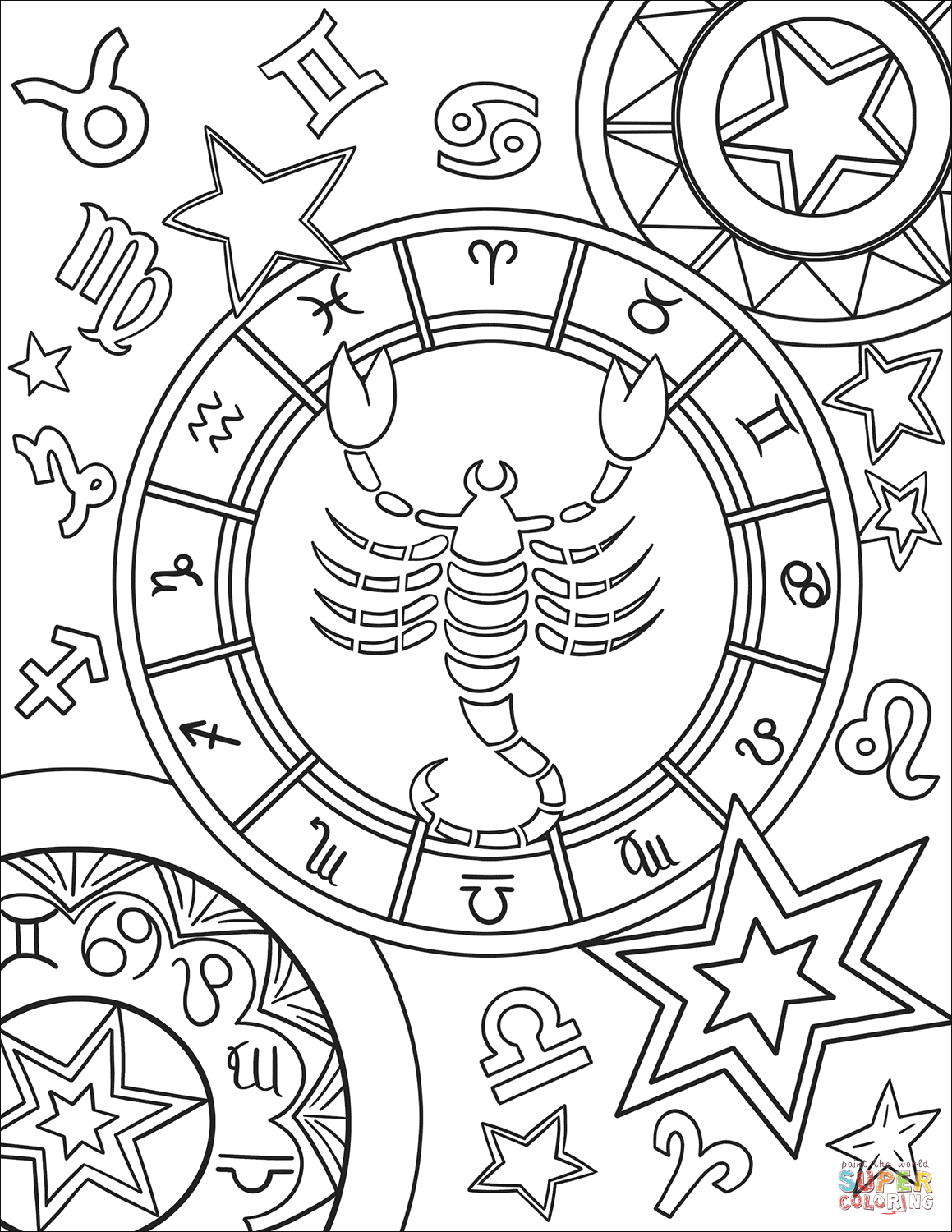 Astrology Coloring Book 70