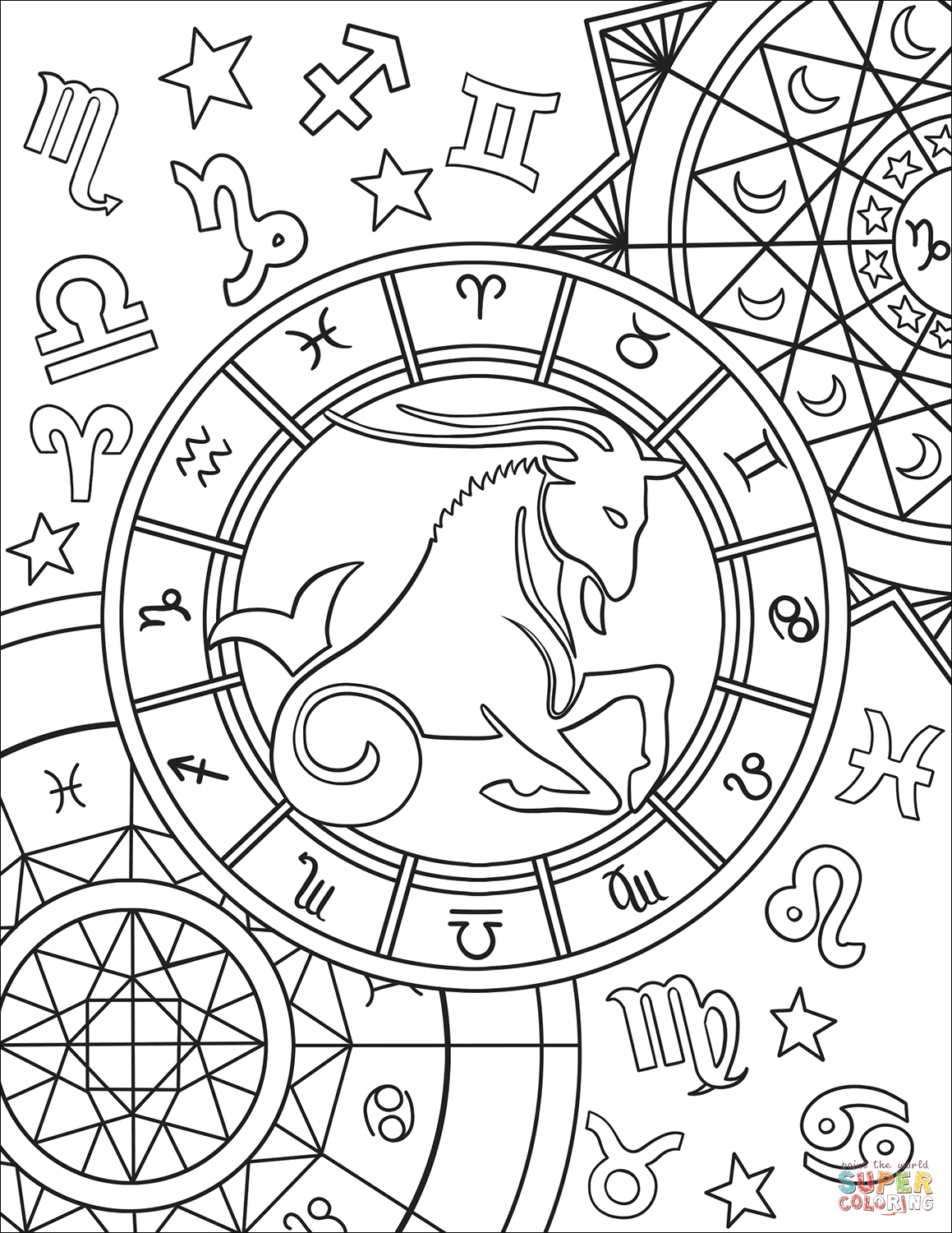 Astrology Coloring Book 74