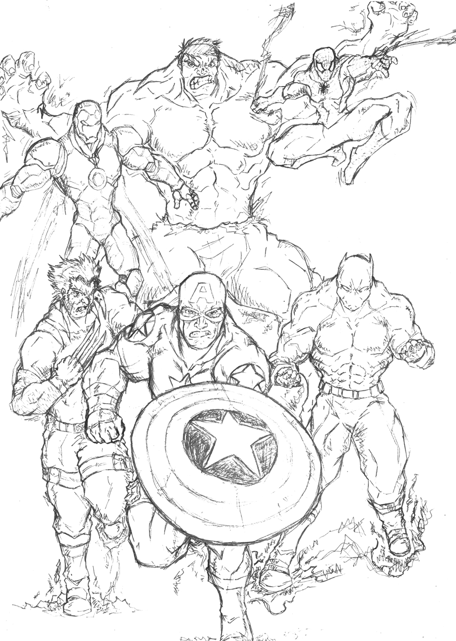 Avengers Coloring Book 49