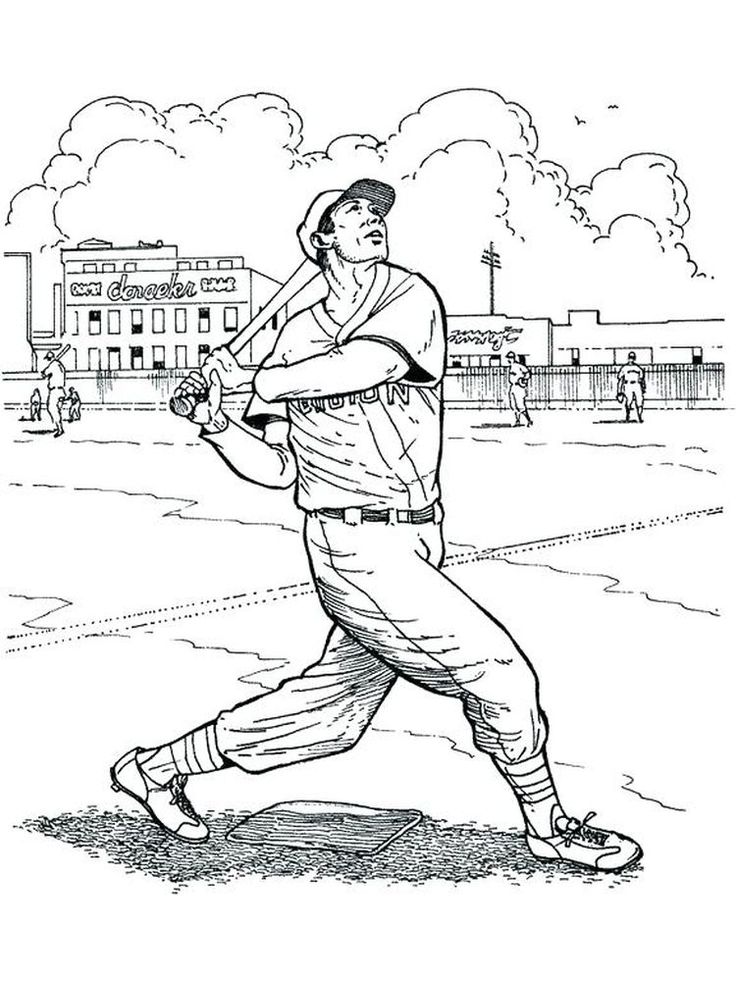 Baseball Coloring Book 17