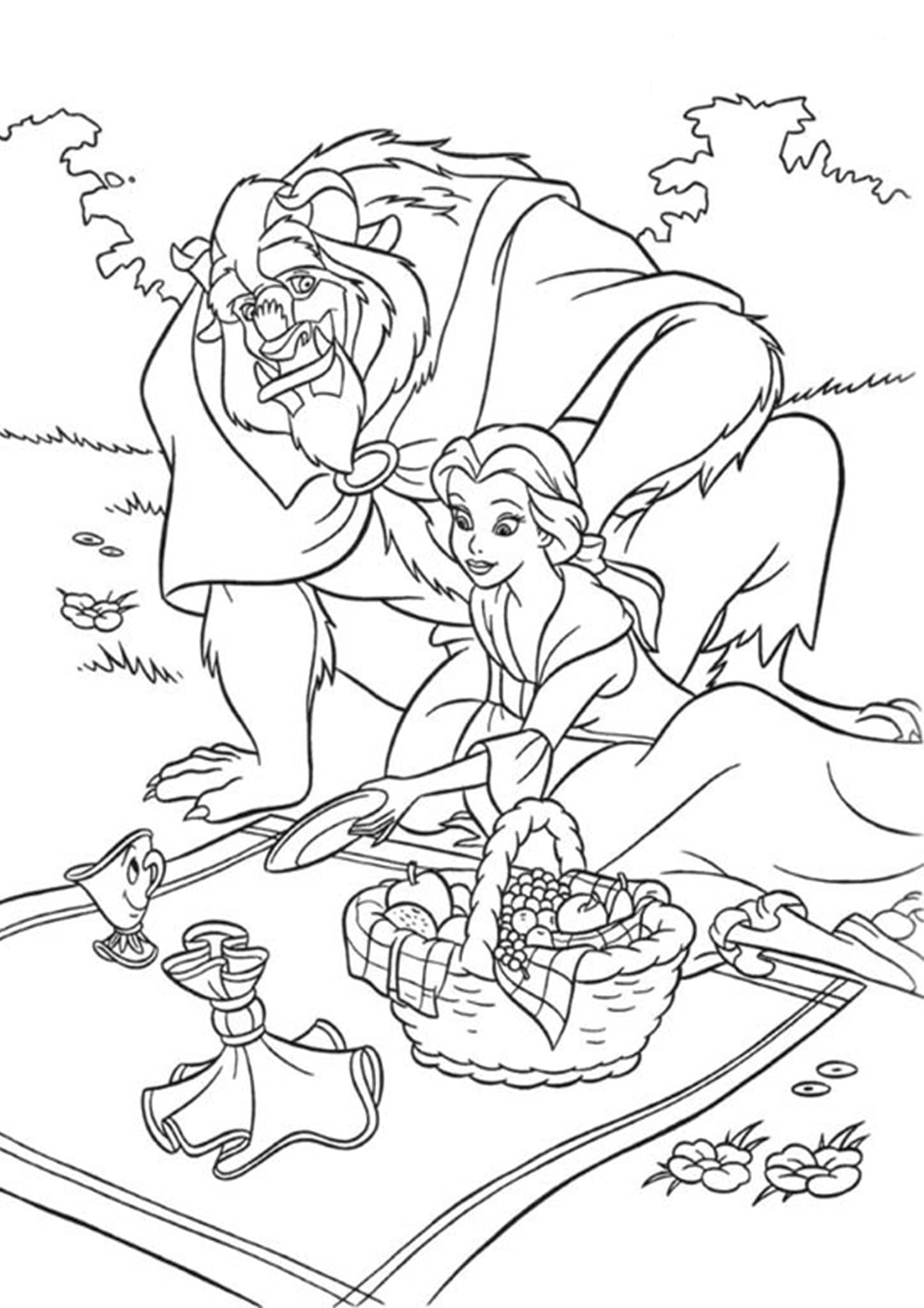 25 Beauty And Beast Coloring Book 29