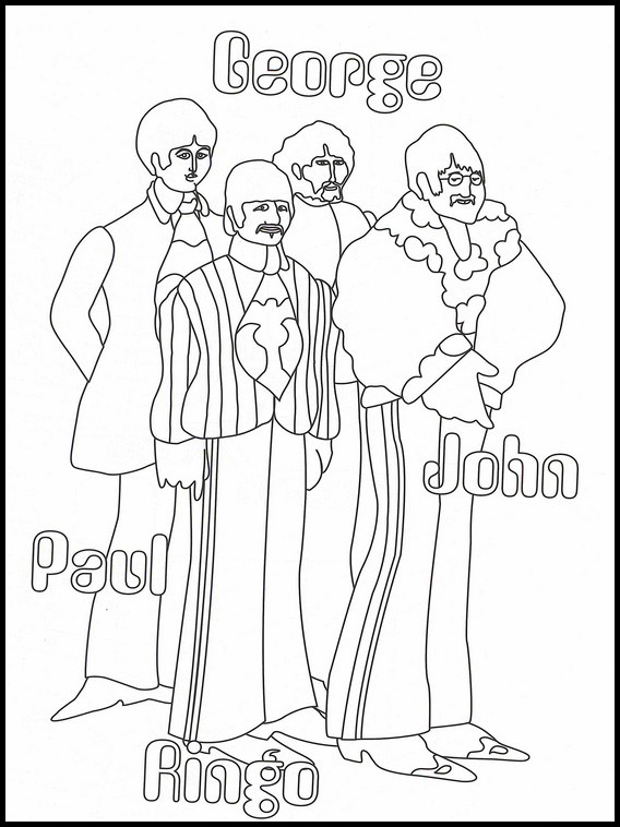 30 Beatles Coloring Book 32