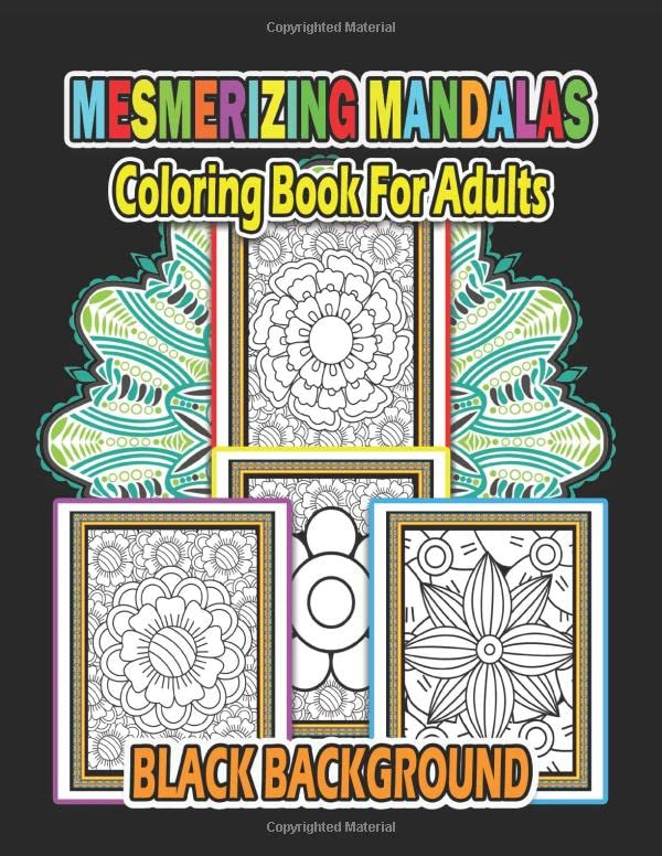 35 Black Background Coloring Books 26