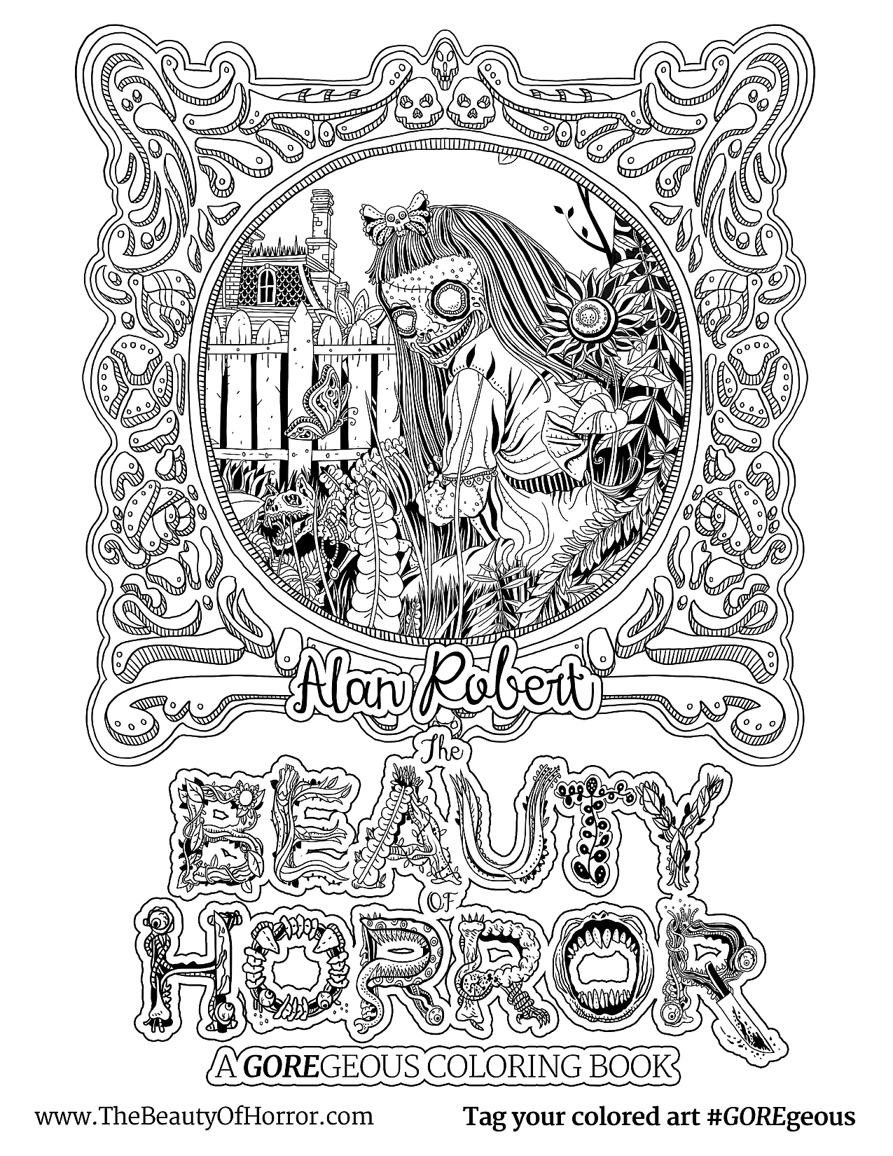 45 Beauty In Horror Coloring Book 9