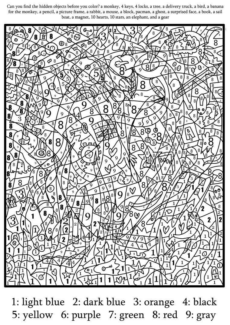 51 Coloring Book By Numbers For Adults 58