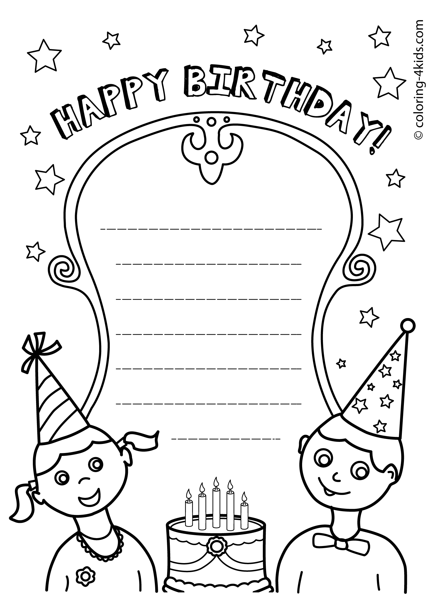 55 Birthday Coloring Book 47