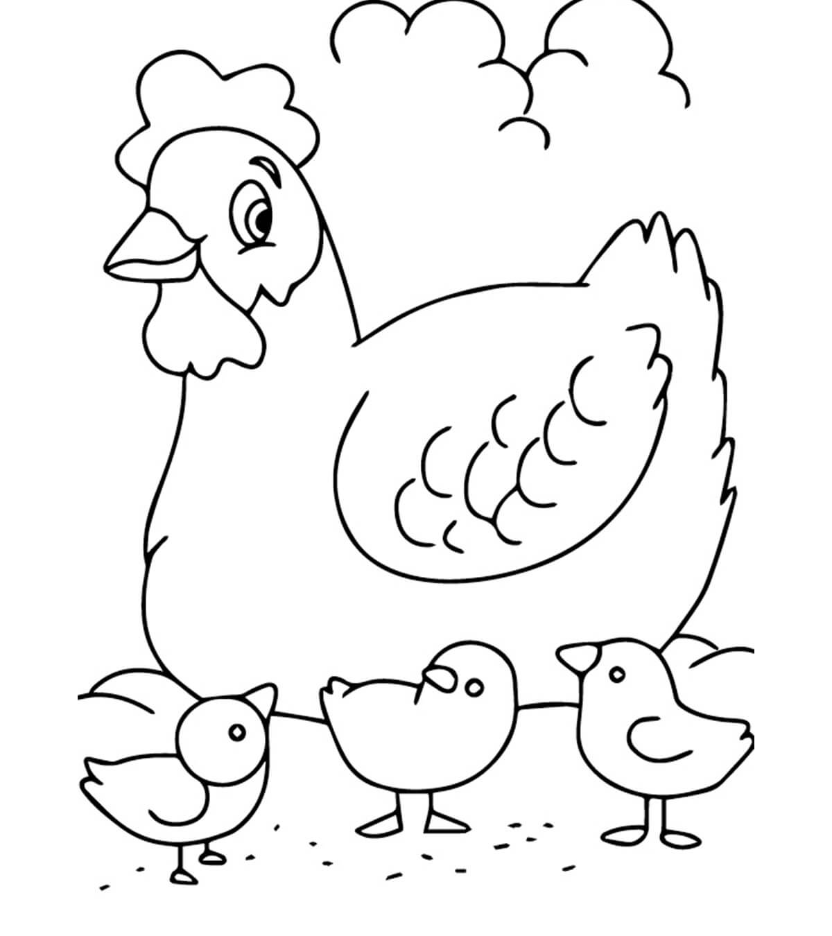 55 Chicken Coloring Book Pages 16