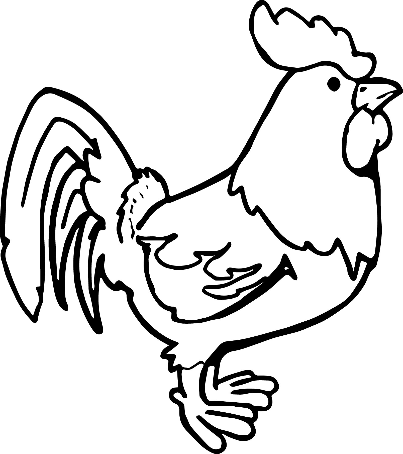 55 Chicken Coloring Book Pages 18