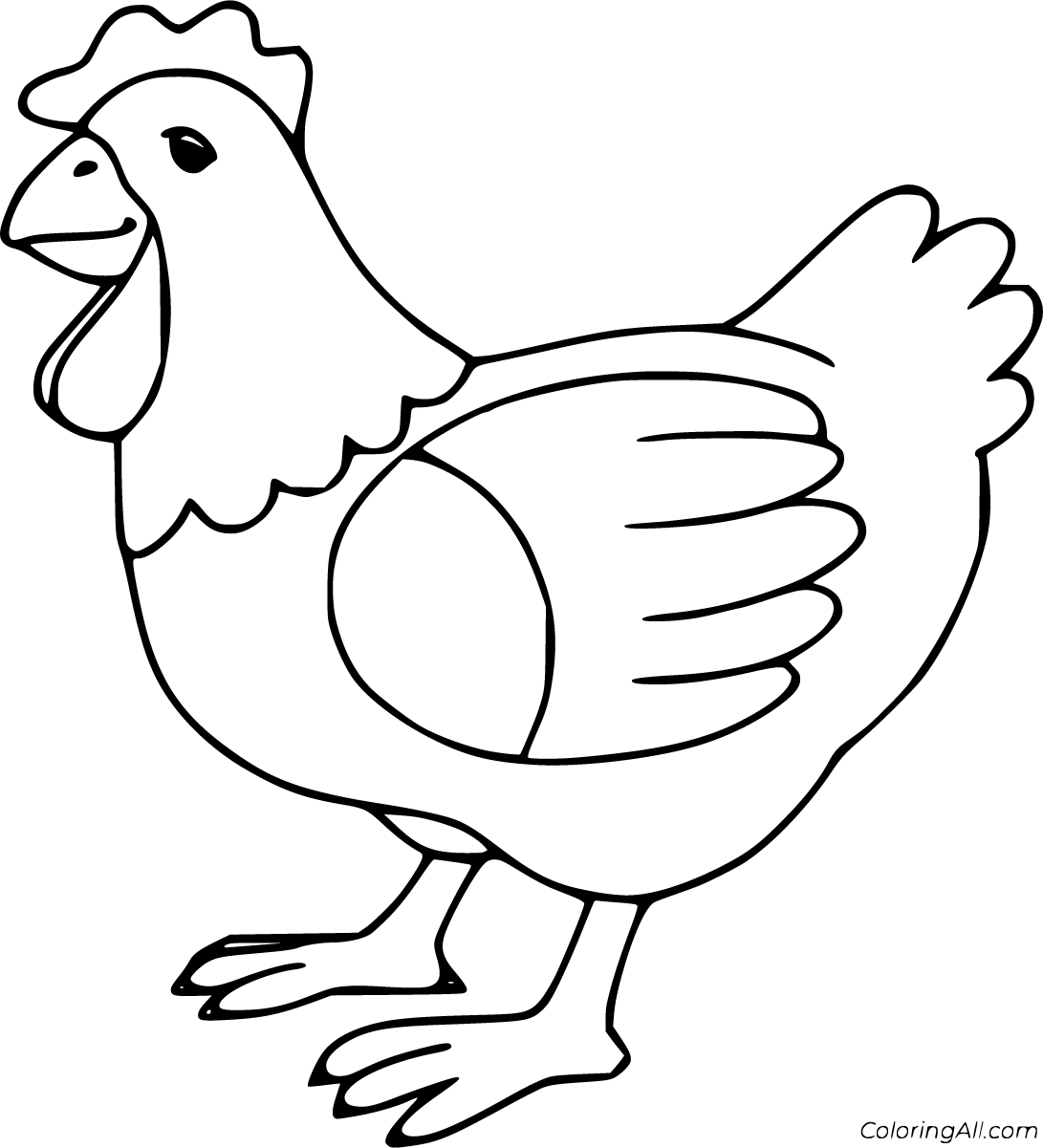 55 Chicken Coloring Book Pages 54