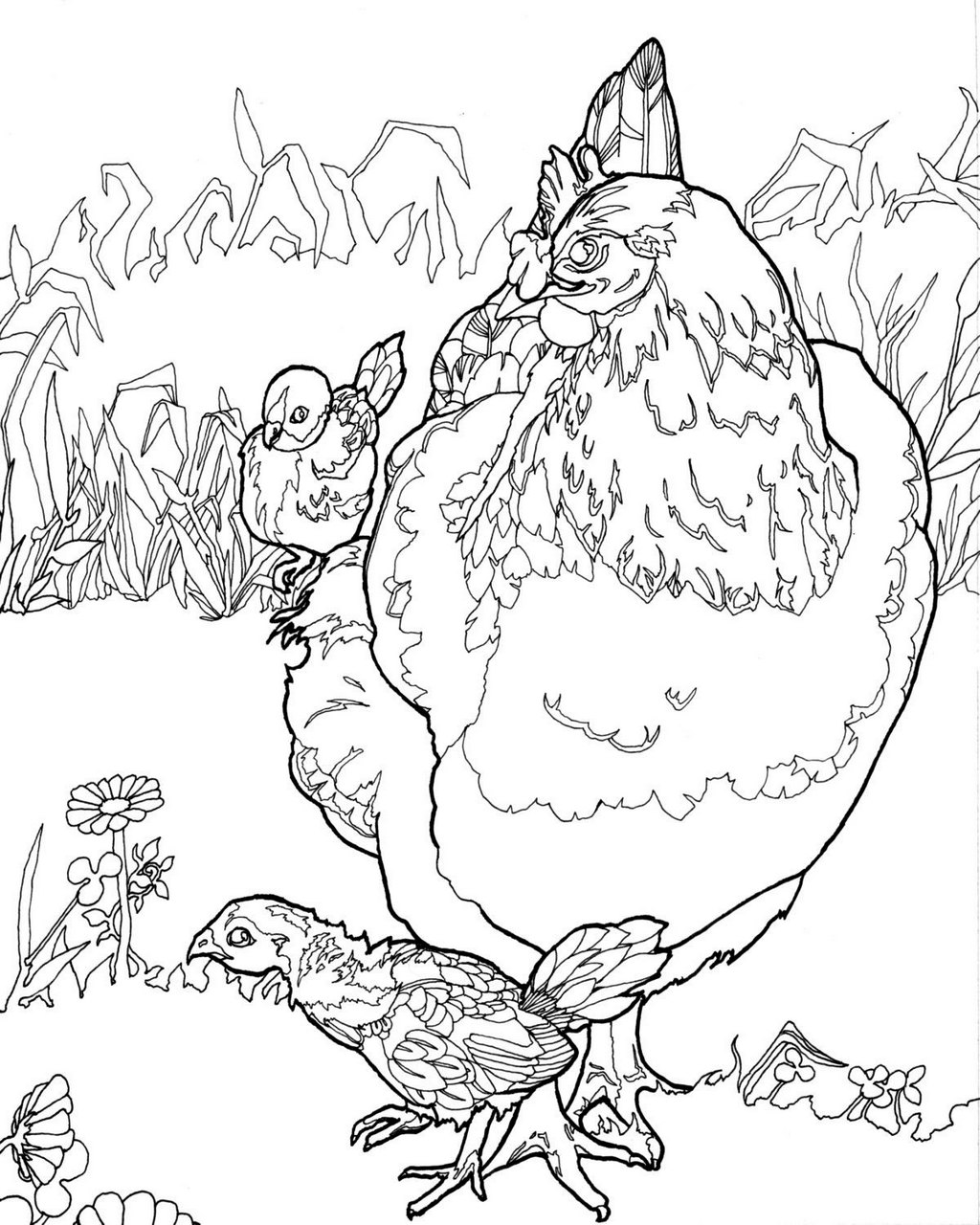 55 Chicken Coloring Book Pages 70