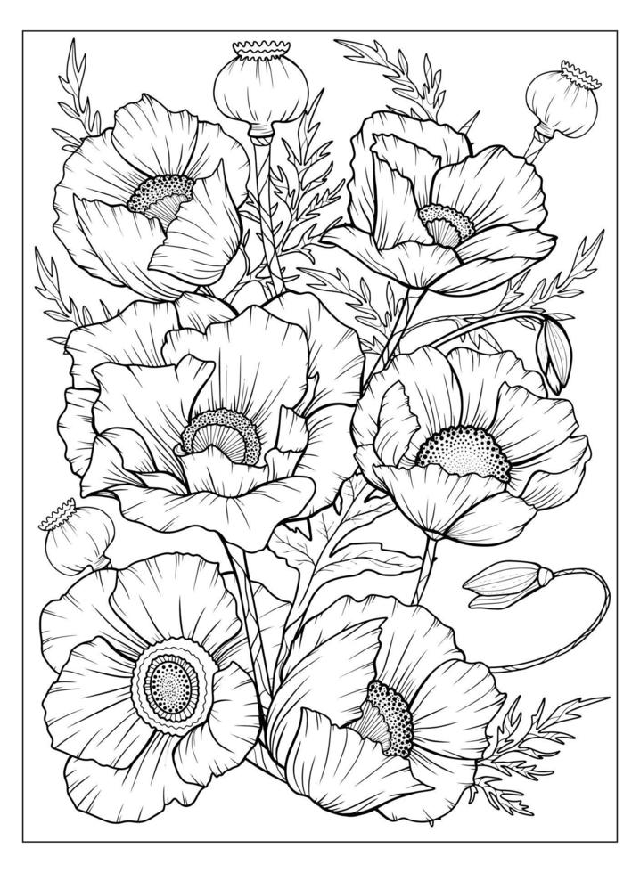 55 Color Book Flowers 55