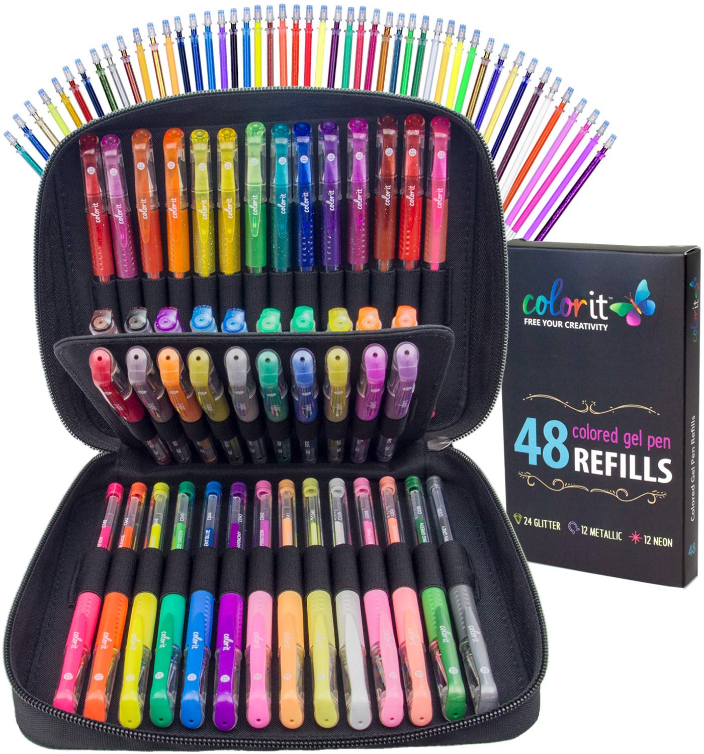 45 Coloring Book Gel Pens 47