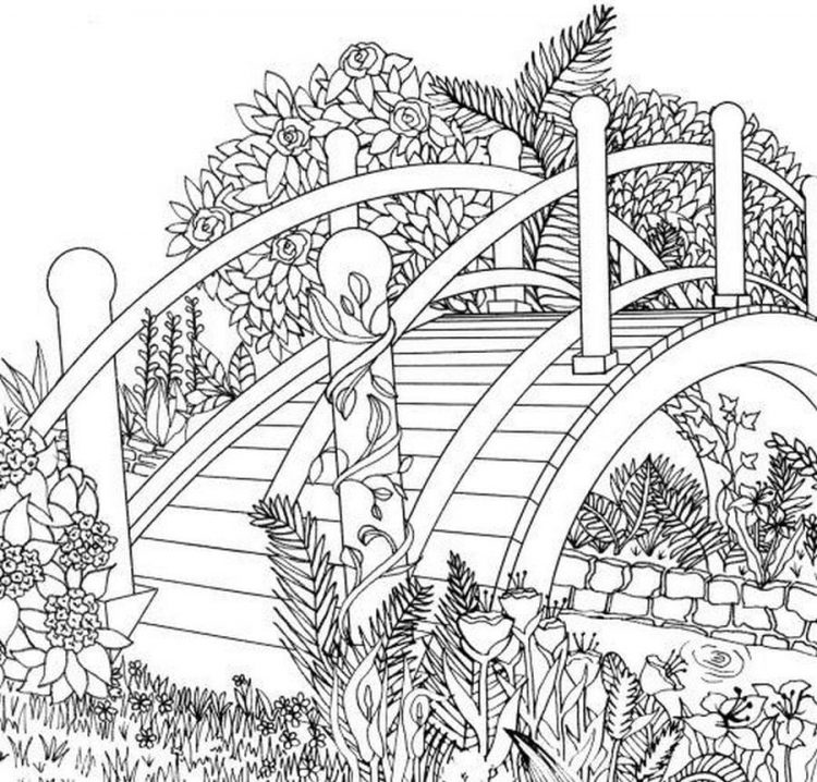 45 Printable Coloring Book Landscapes 48