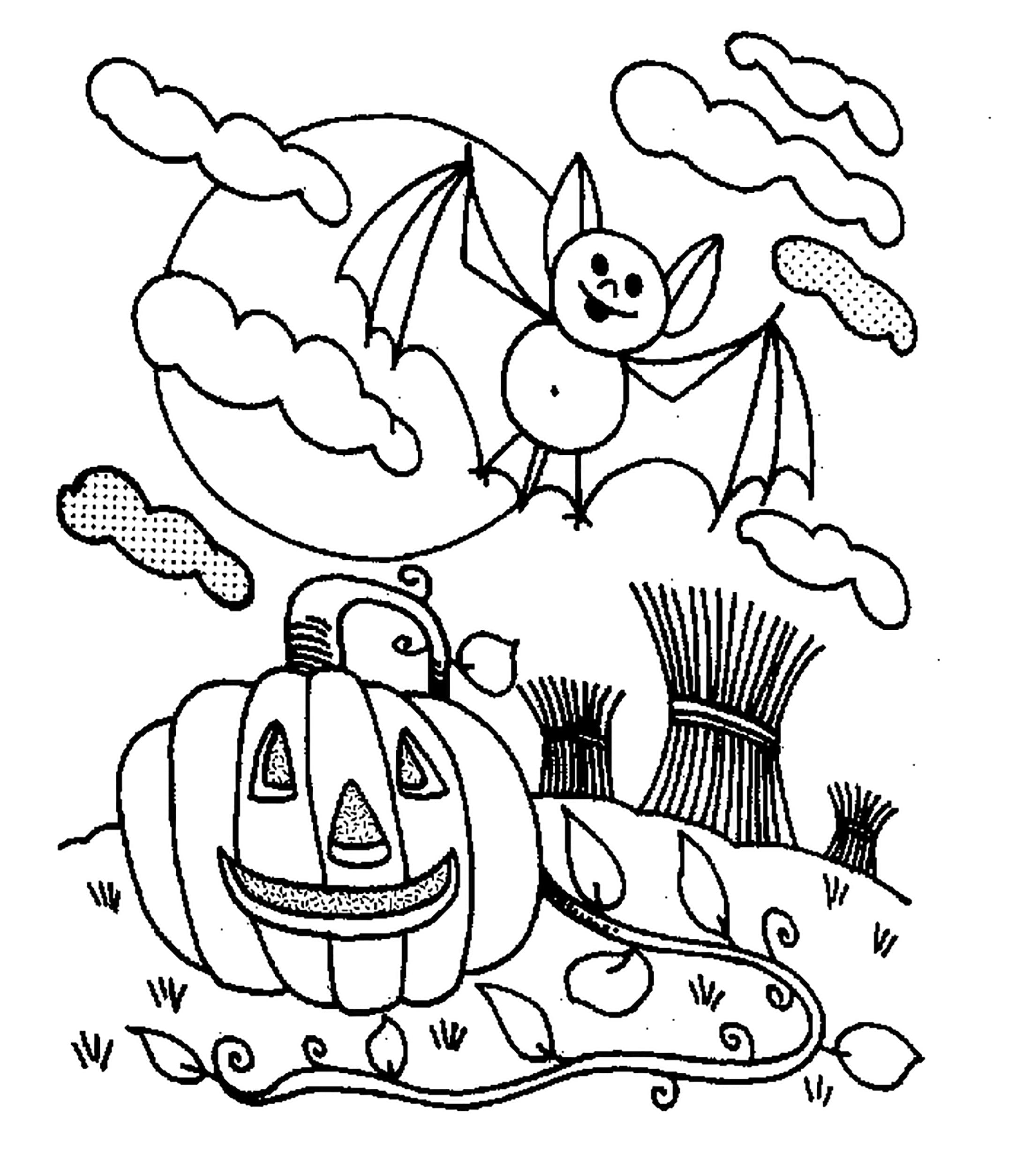 45 Printable Coloring Book Pages Halloween 42