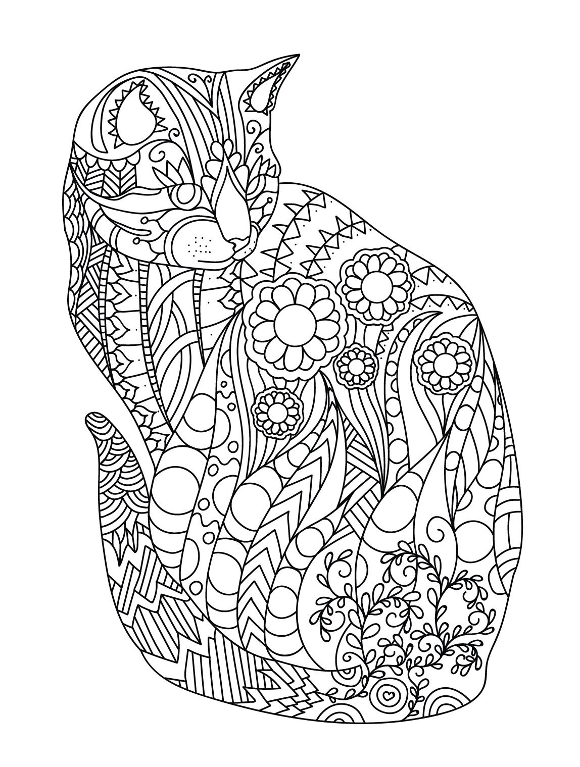 50 Coloring Book Cat 15