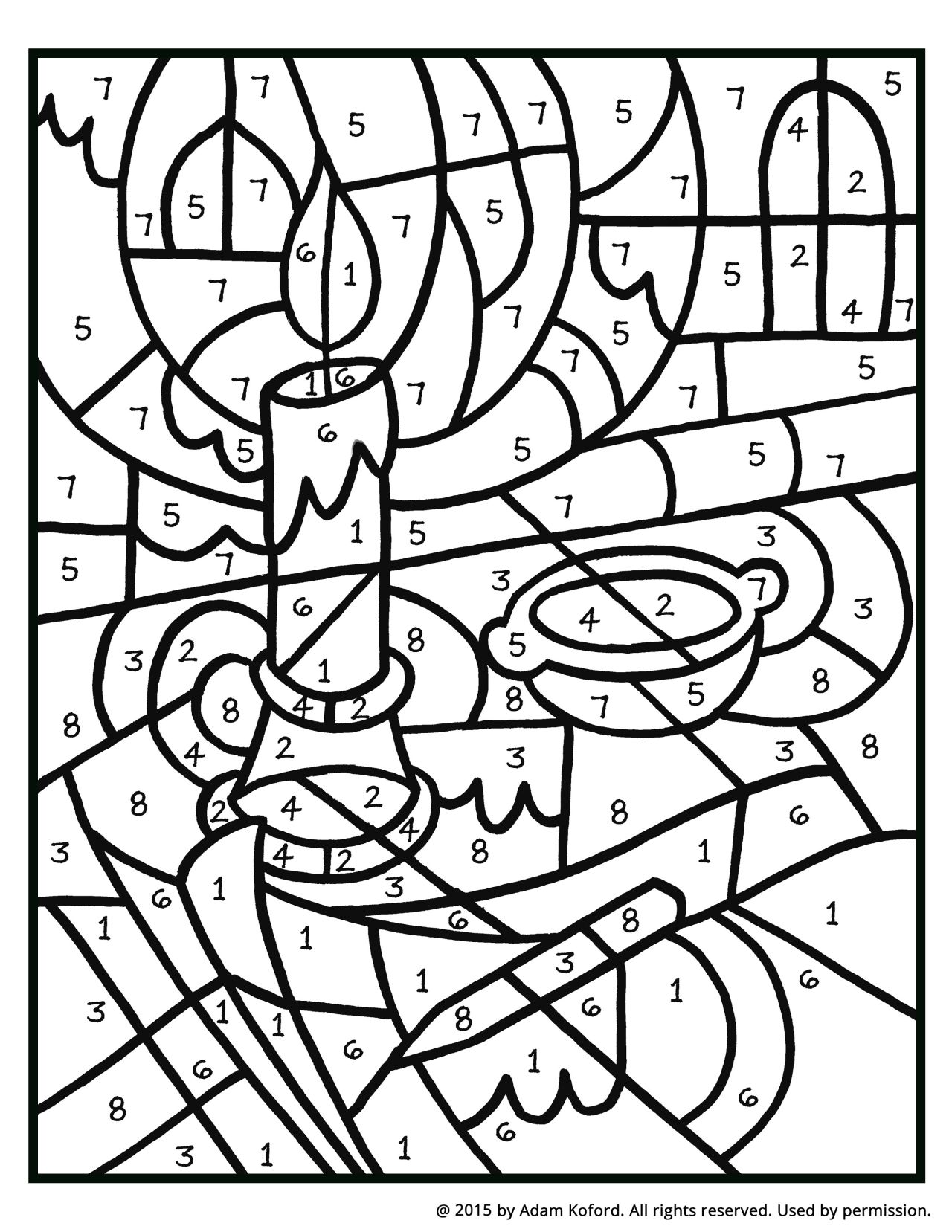 50 Coloring Book Color By Number 6