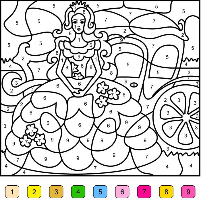 50 Coloring Book Color By Number 7