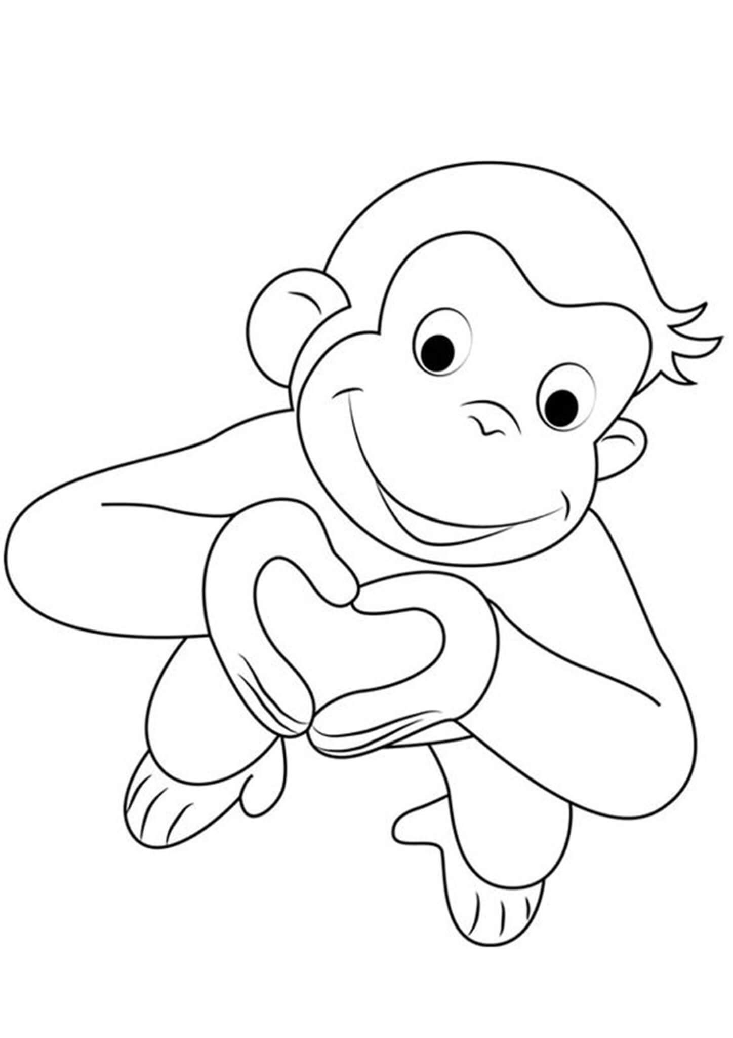 80 Printable Curious George Coloring Book 13