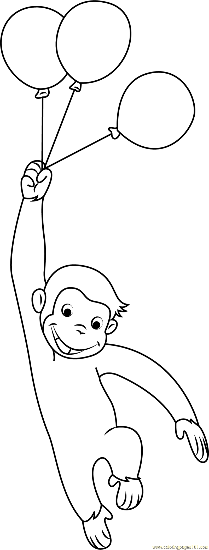 80 Printable Curious George Coloring Book 15