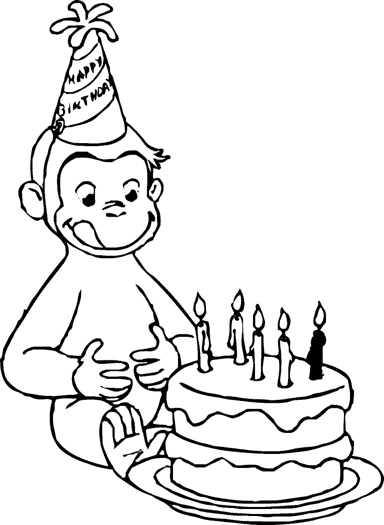 80 Printable Curious George Coloring Book 17