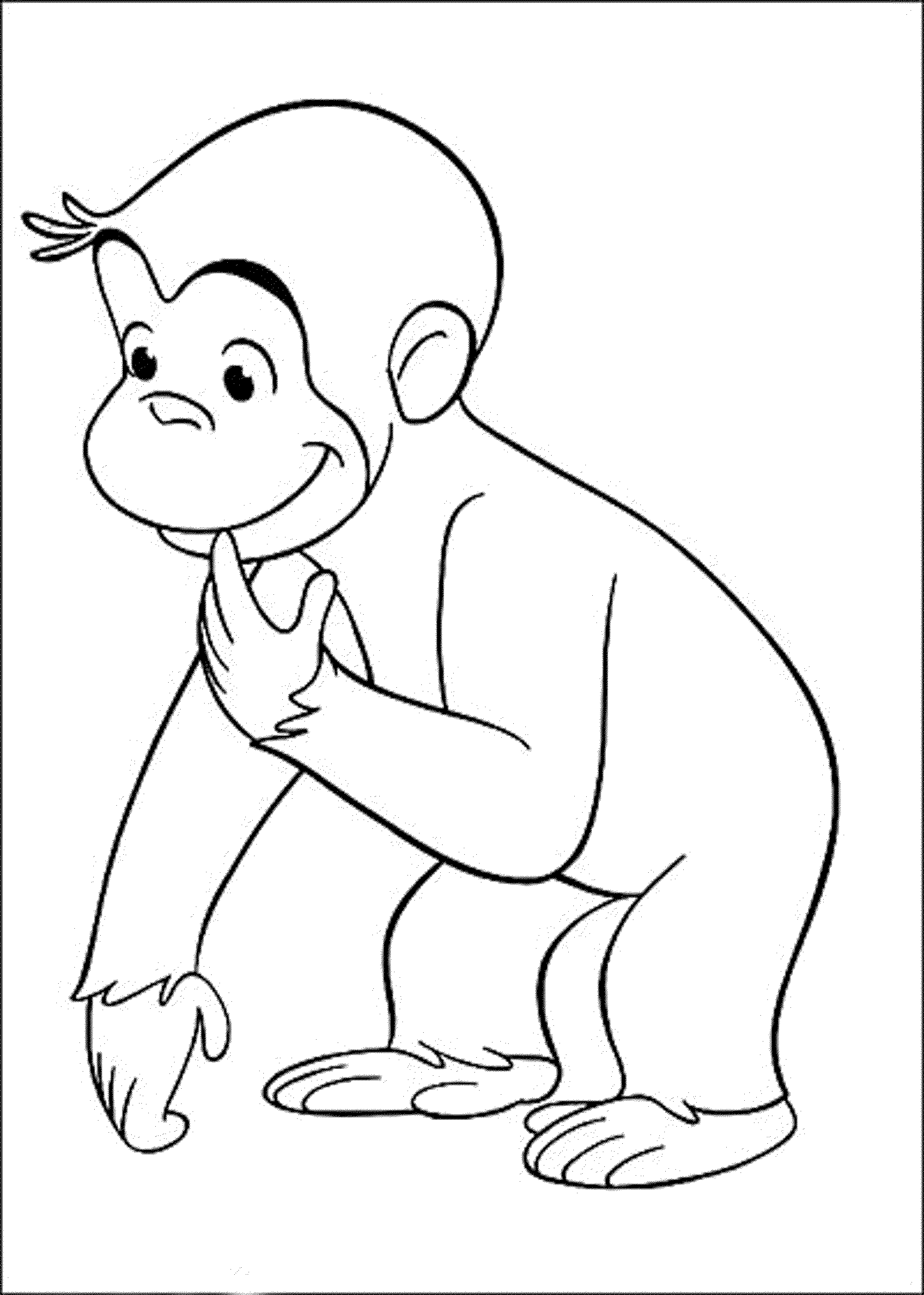 80 Printable Curious George Coloring Book 19