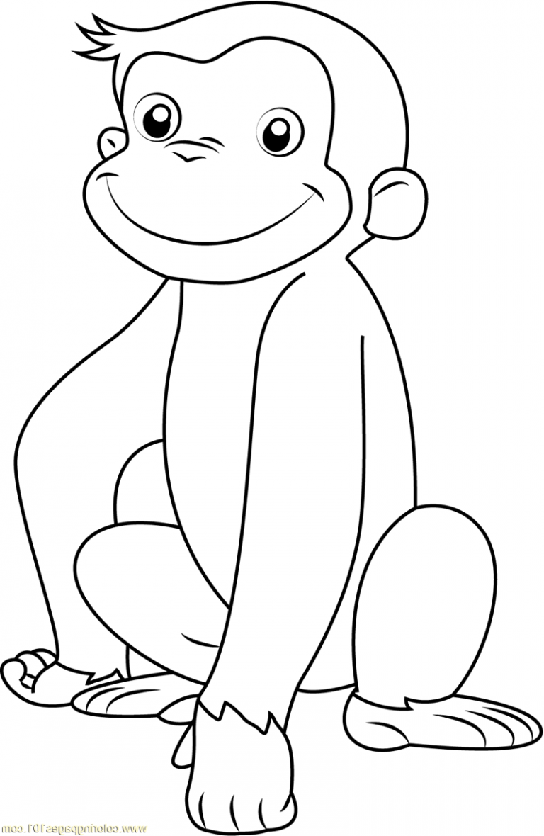 80 Printable Curious George Coloring Book 61