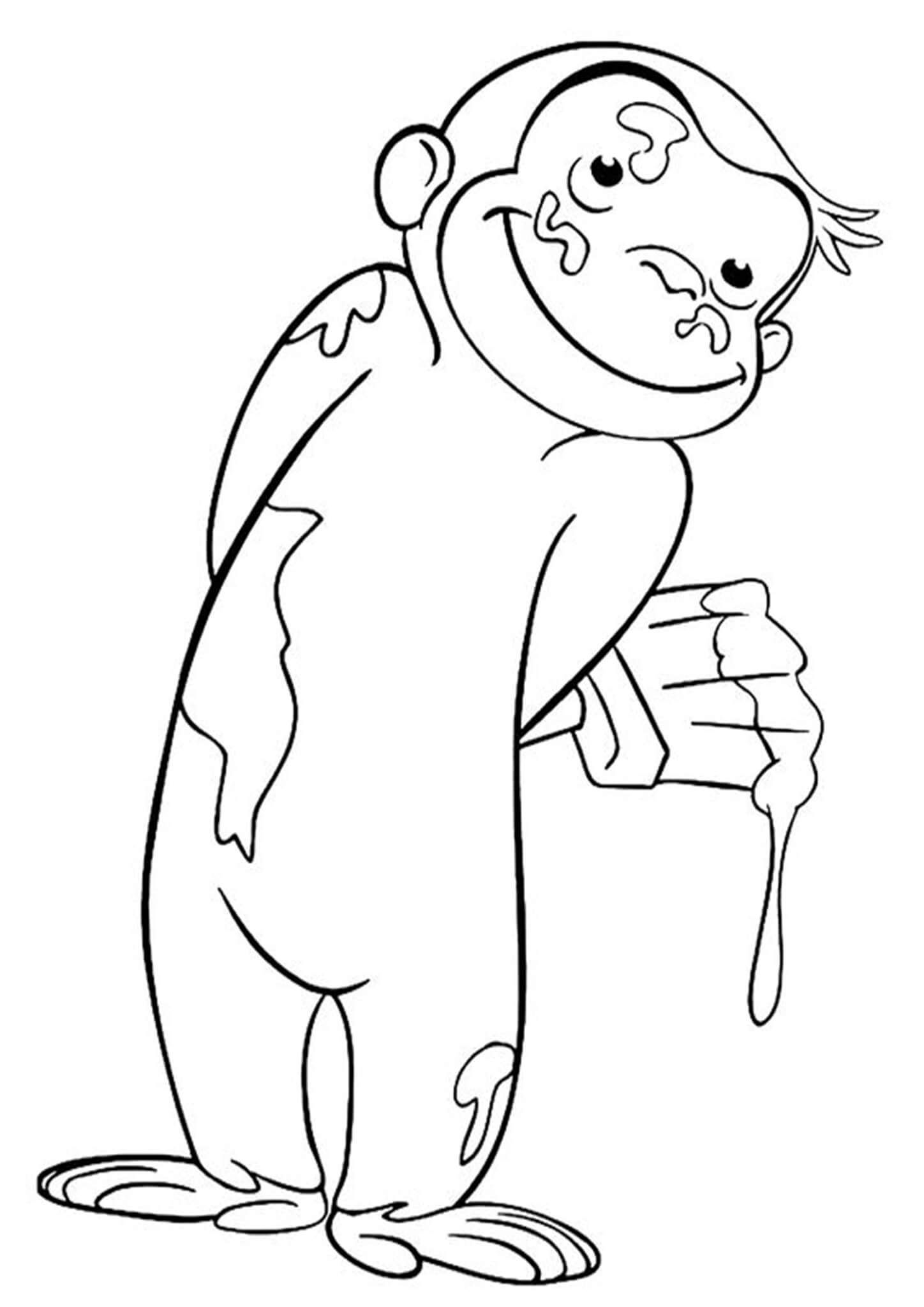 80 Printable Curious George Coloring Book 78