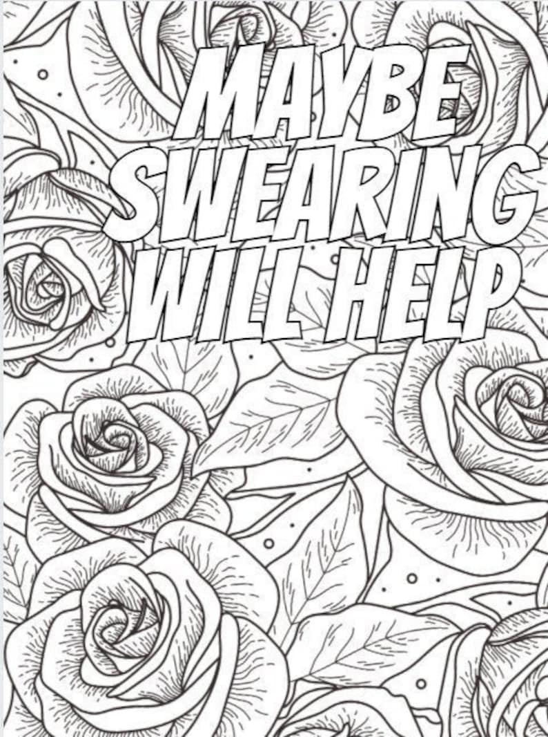 80 Printable Cuss Word Adult Coloring Book 38