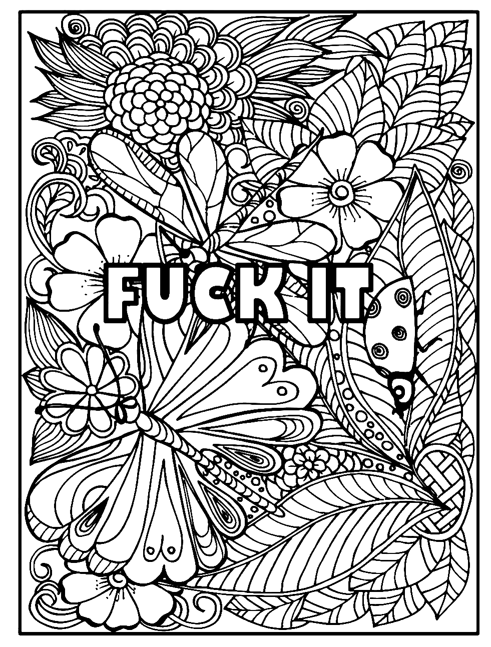 80 Printable Cuss Word Adult Coloring Book 5