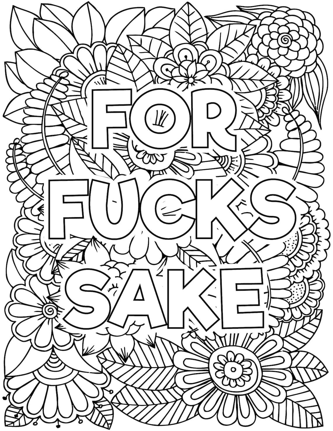 80 Printable Cuss Word Adult Coloring Book 54