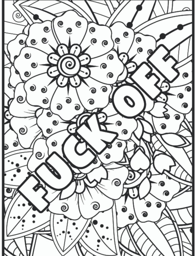 80 Printable Cuss Word Adult Coloring Book 55