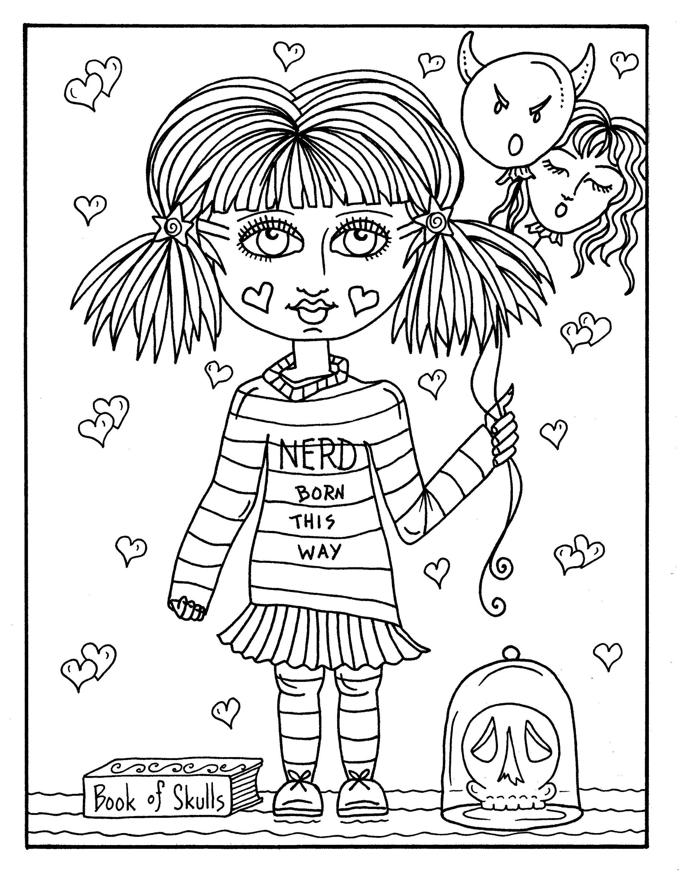 80 Printable Cute And Creepy Coloring Book Finished Pages 90