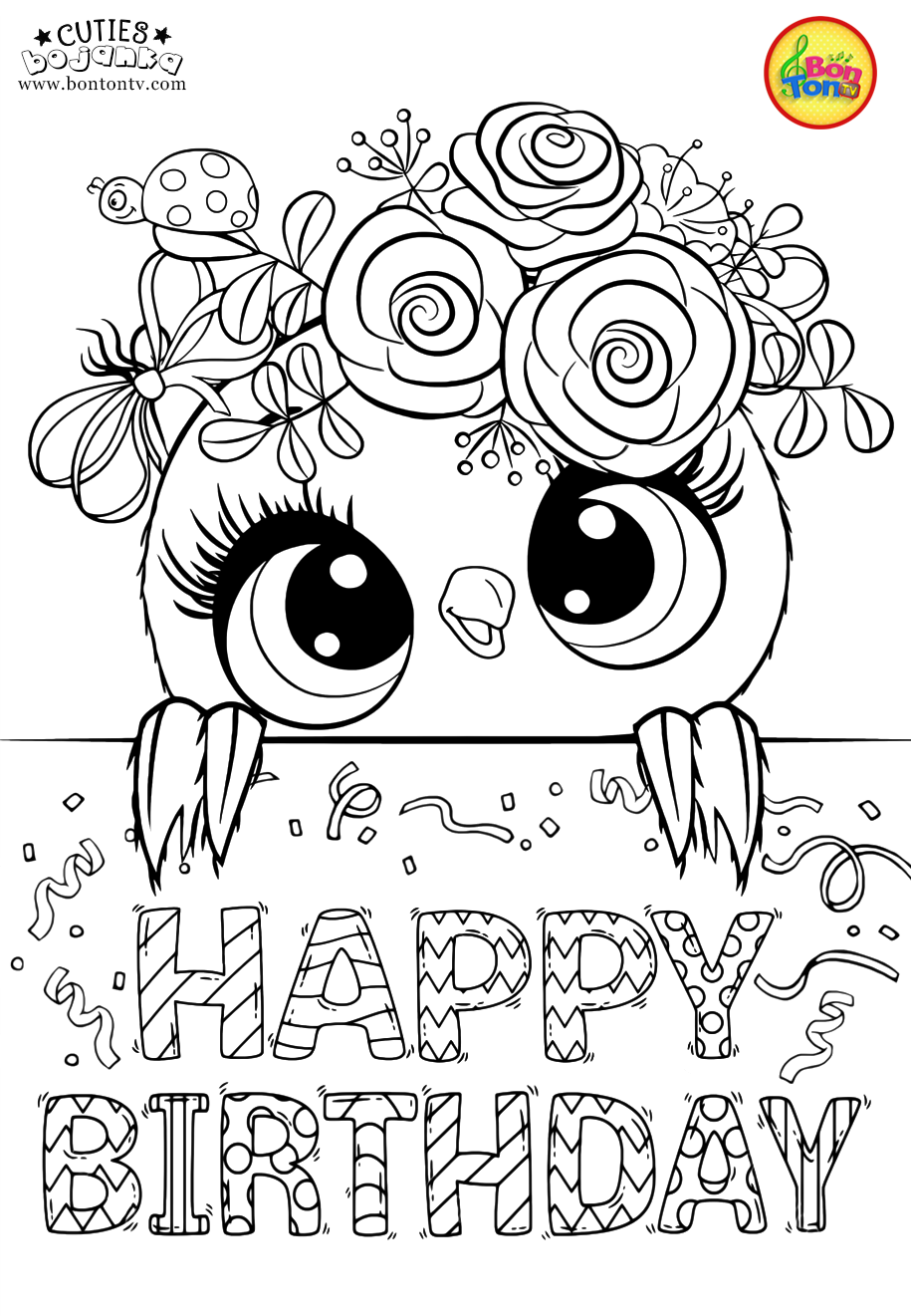 80 Printable Cute Coloring Book Pages 19