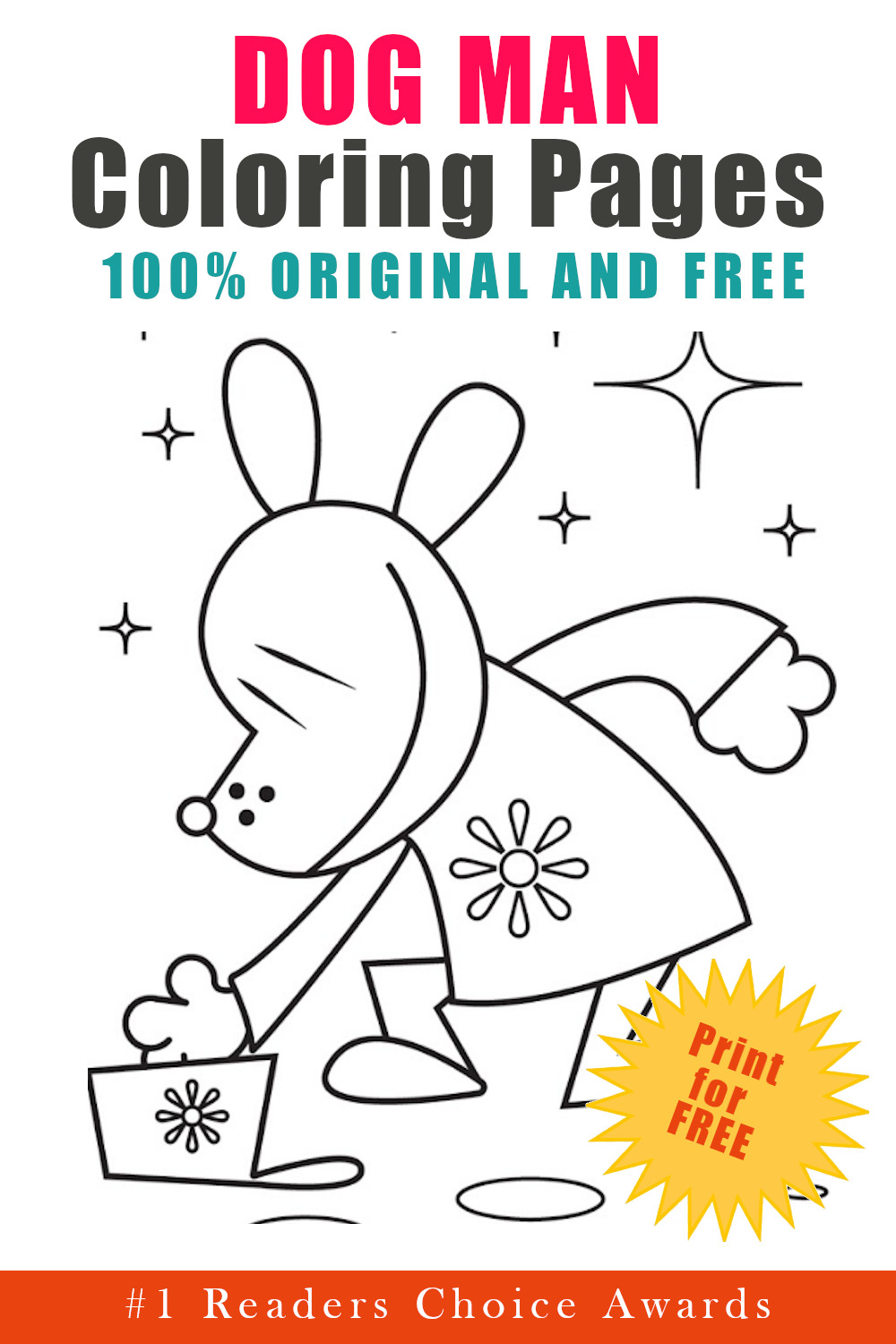 80 Printable Dog Man With Love The Official Coloring Book 25