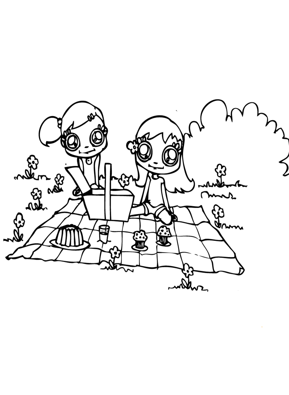 80 Printable Spring Picnic Coloring Pages 19