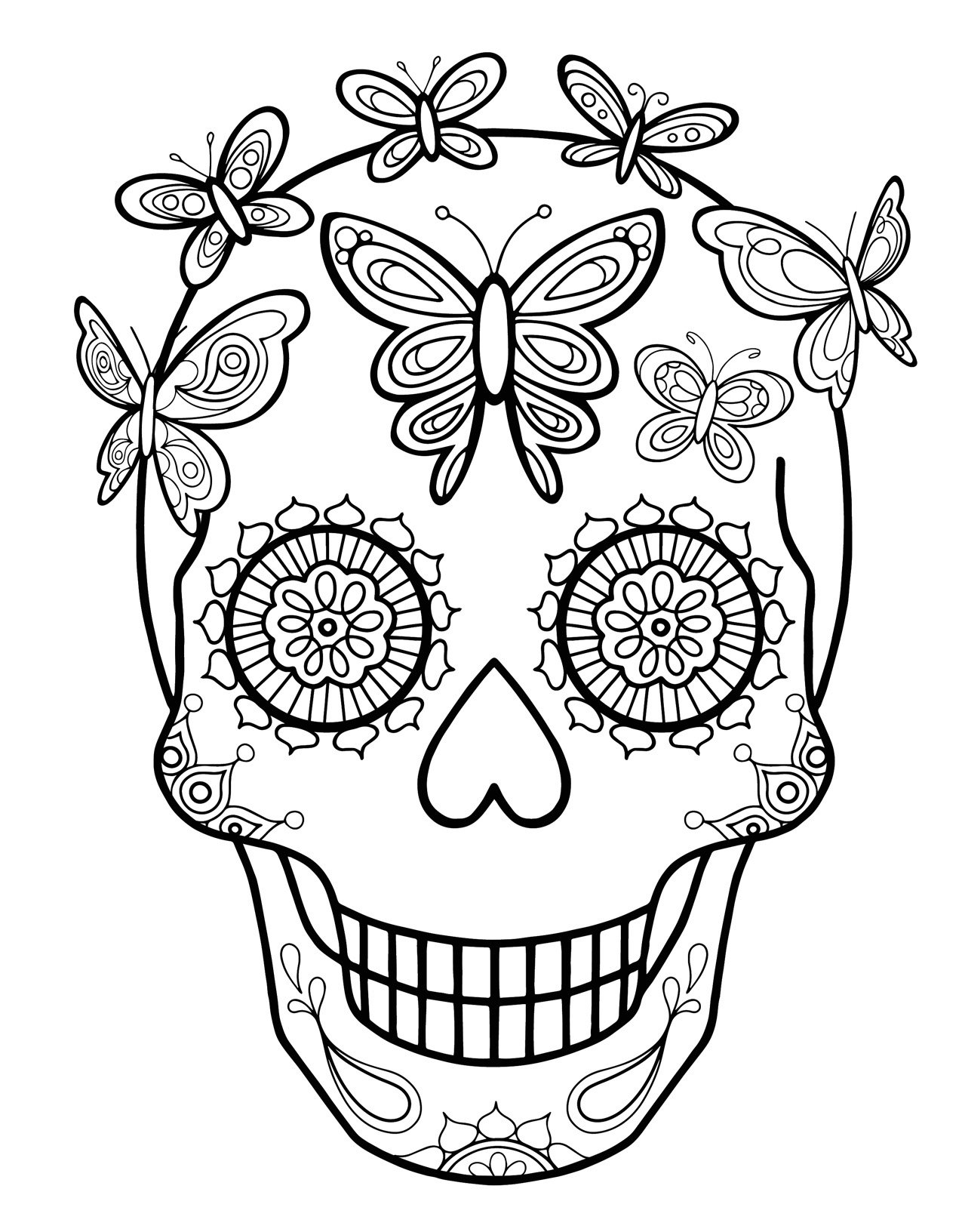 90 Day Of The Dead Coloring Book 1