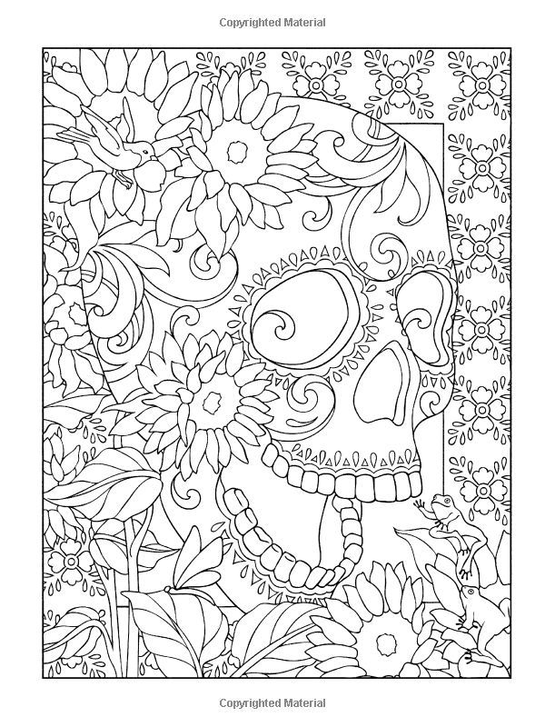 90 Day Of The Dead Coloring Book 22