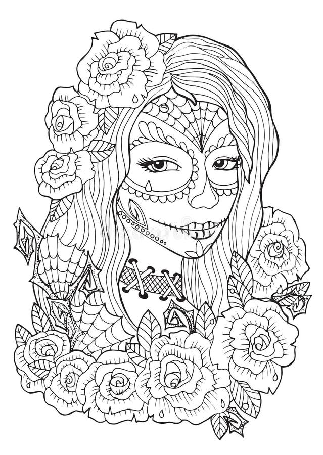 90 Day Of The Dead Coloring Book 85