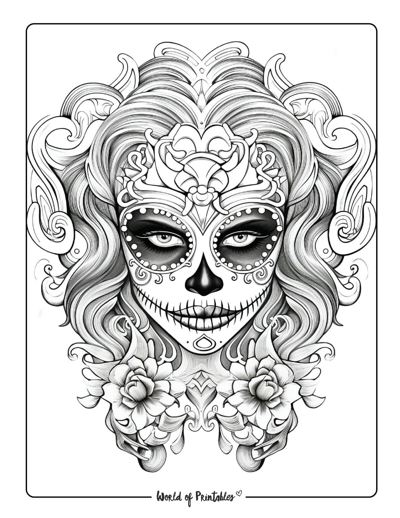 90 Day Of The Dead Coloring Book 88