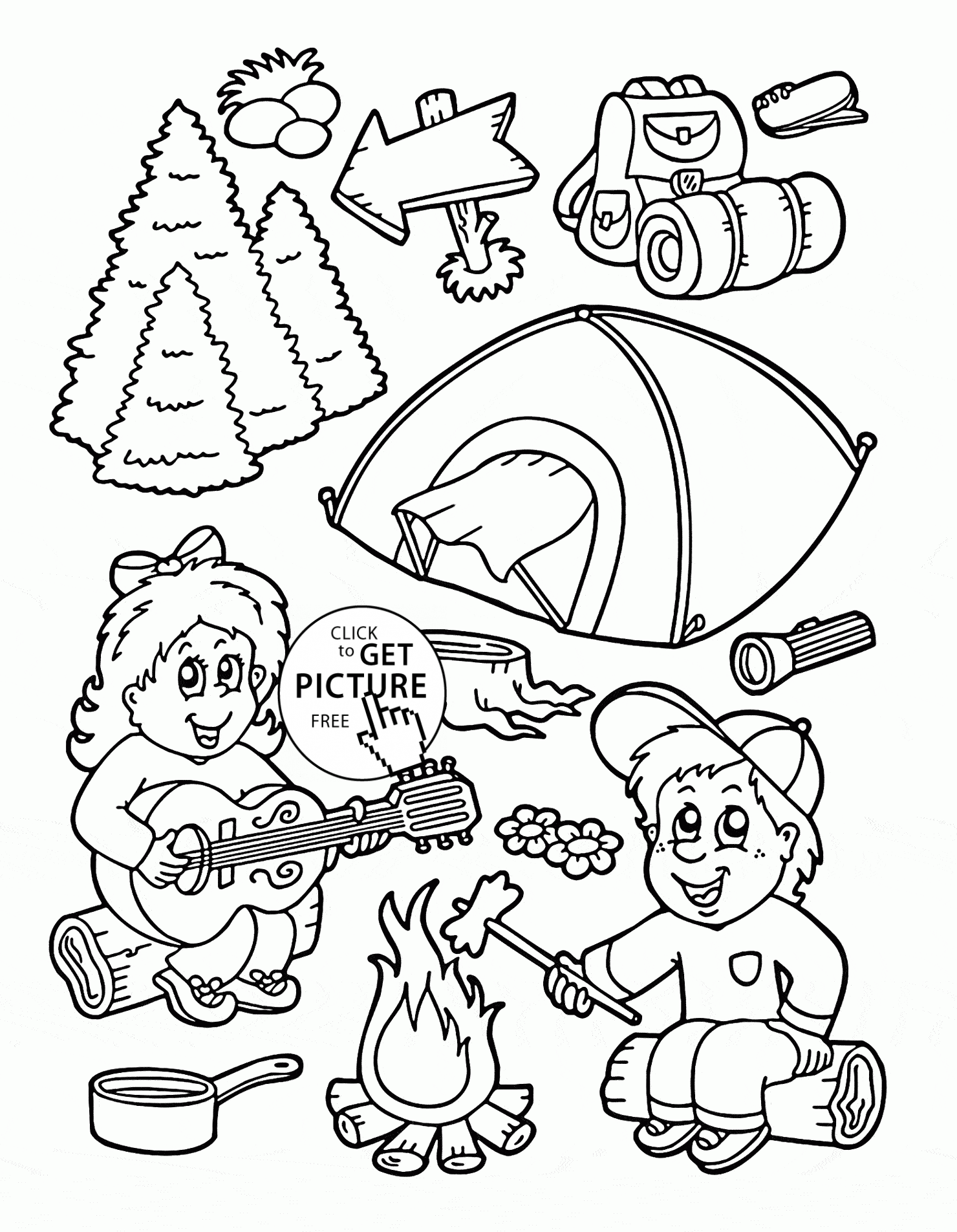 90 Printable Camping Coloring Pages 89