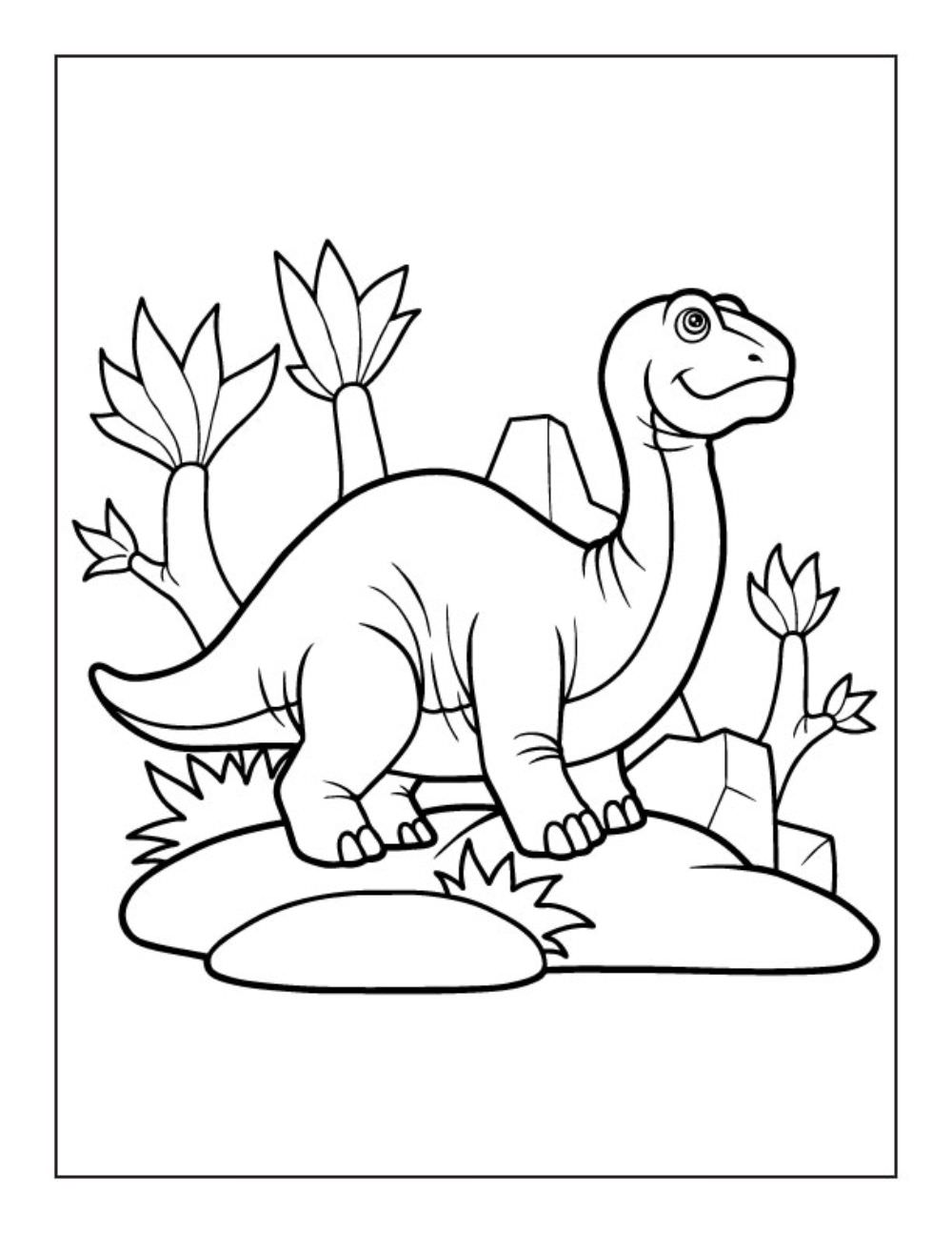 90 Printable Dinosaur Color Book 15