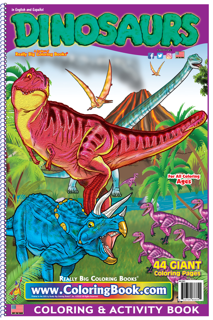 90 Printable Dinosaur Color Book 16