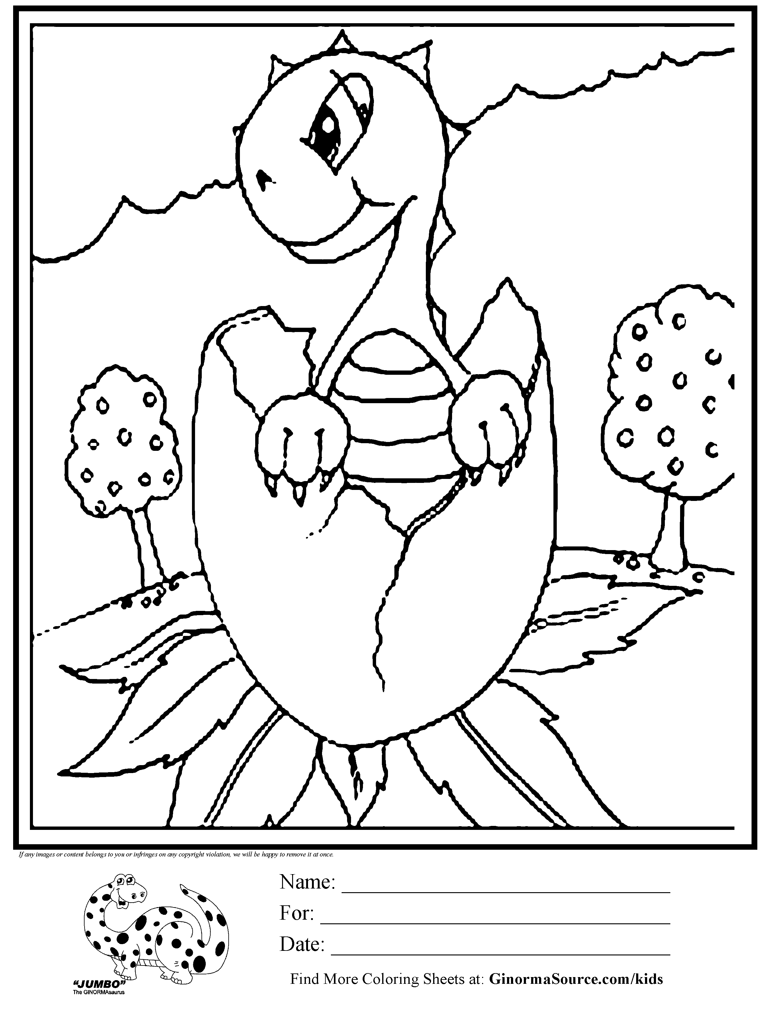 90 Printable Dinosaur Color Book 65